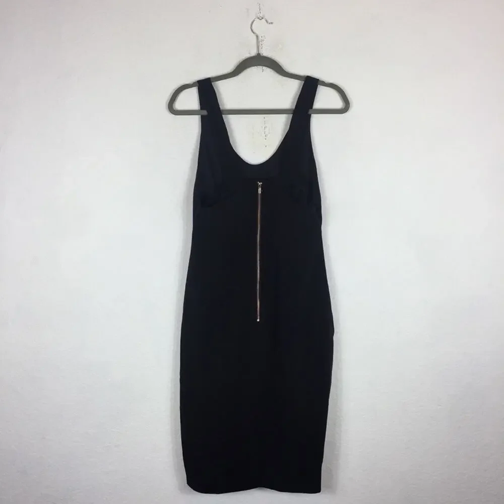 Stylestalker Maya Black Midi Dress Medium Bodycon Cut Out Party Cocktail - Picture 11 of 12